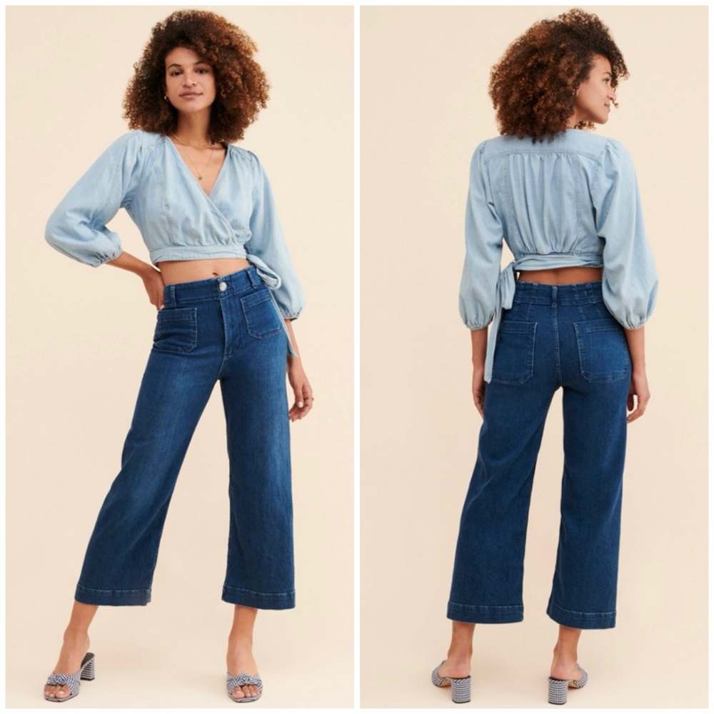 Pilcro The Skipper Wide Leg Crop Jean